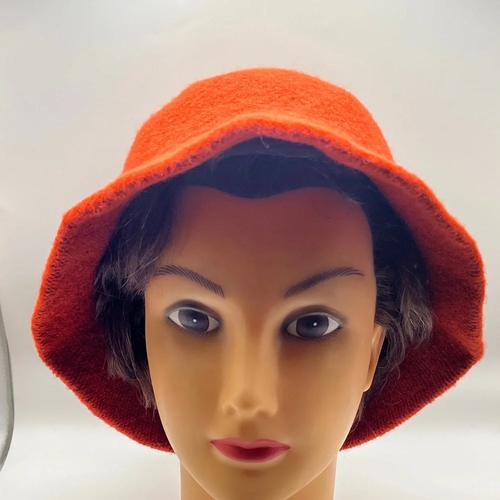 J. Crew Burnt Orange Wool-Blend Bucket Hat